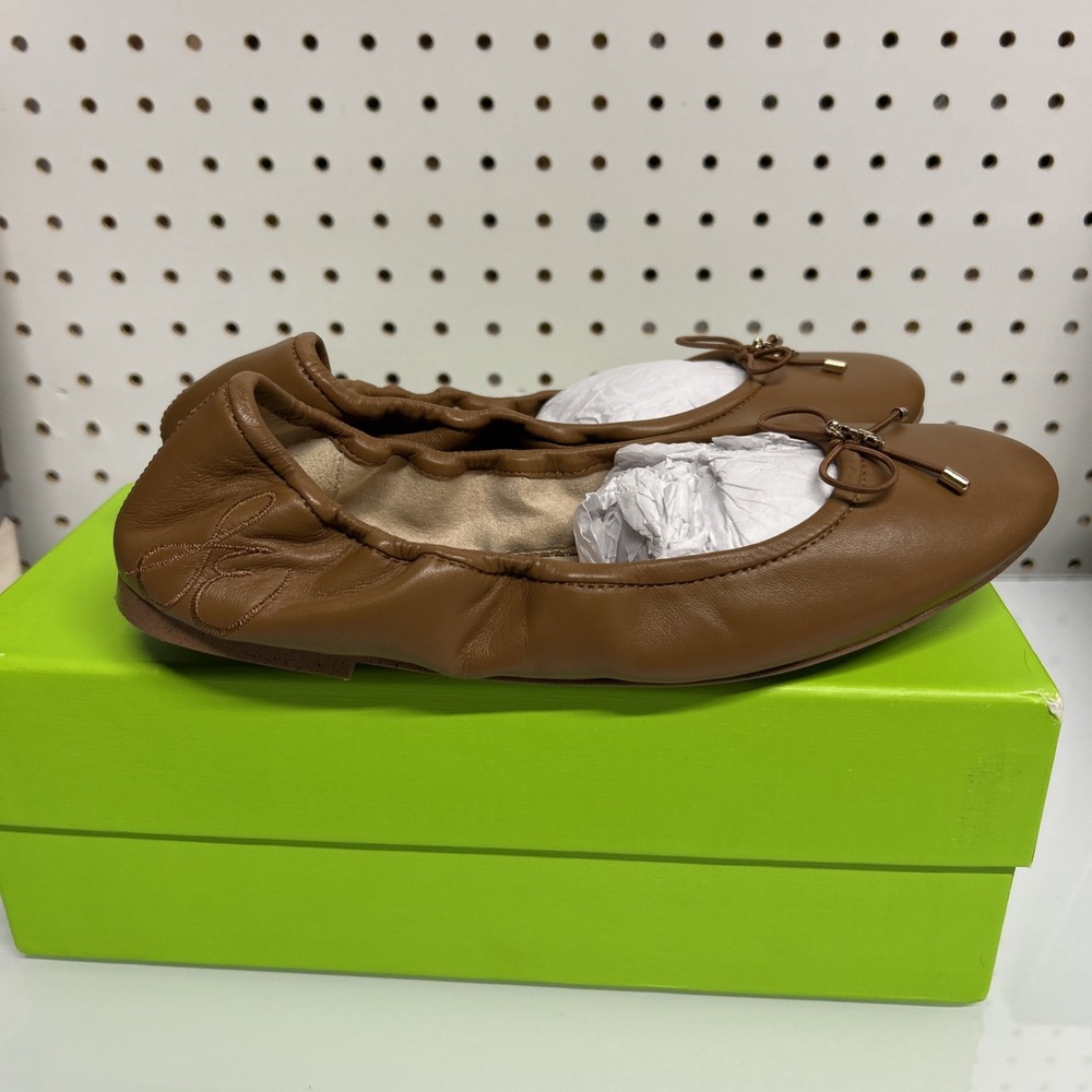 Sam Edelman Women's Felicia 7.5 Classic Ballet Flat Saddle Leather  Try On Wear